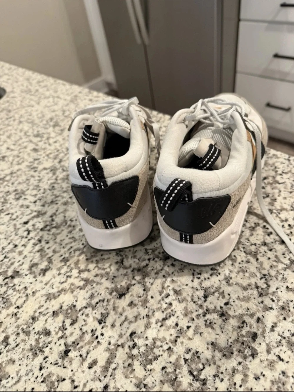 Nike Women's White Black Tan Athletic Sneakers